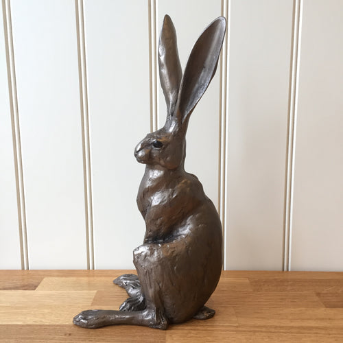 Sitting Hare Bronze Frith Sculpture By Paul Jenkins