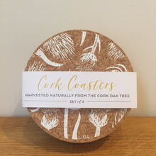 Load image into Gallery viewer, Cork Thistle Coasters Set Of 4