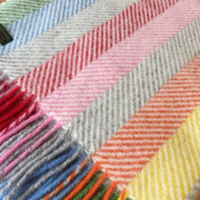 Load image into Gallery viewer, Tweedmill Rainbow Grey Knee Rug / Small  Blanket Throw Pure New Wool