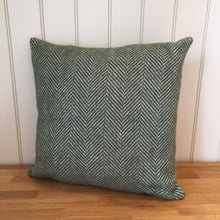 Load image into Gallery viewer, Tweedmill Pure New Wool Cushion Fishbone Olive