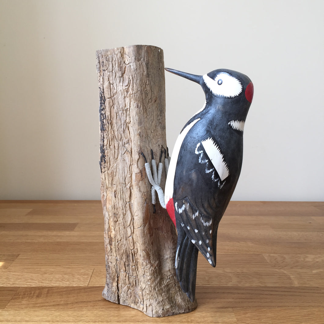 Archipelago Greater Spotted Woodpecker Wood Carving