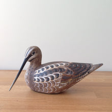 Load image into Gallery viewer, Archipelago Snipe Sitting Wood Carving