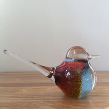 Load image into Gallery viewer, Svaja Basil Bird Brown/Teal Glass Ornament Paperweight
