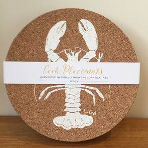 Cork Lobster Placemats Set Of 4