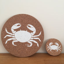 Load image into Gallery viewer, Cork Crab Coasters Set Of 4