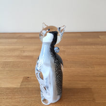 Load image into Gallery viewer, Svaja Camilla Cat Black/White Medium Glass Ornament Paperweight