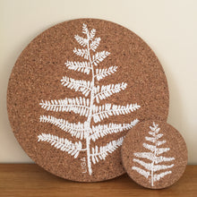 Load image into Gallery viewer, Cork Fern Coaster Set Of 4