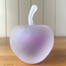 Load image into Gallery viewer, Svaja Forbidden Fruit Paperweight Violet Frosted Glass Ornament