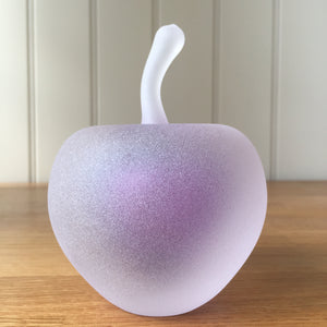 Svaja Forbidden Fruit Paperweight Violet Frosted Glass Ornament