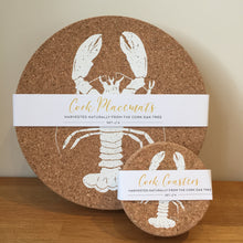 Load image into Gallery viewer, Cork Lobster Coasters Set Of 4
