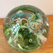 Load image into Gallery viewer, Teign Valley Glass Green Nebula  Paperweight