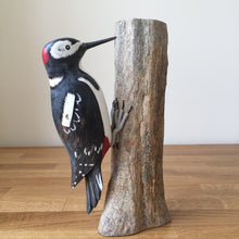 Load image into Gallery viewer, Archipelago Greater Spotted Woodpecker Wood Carving