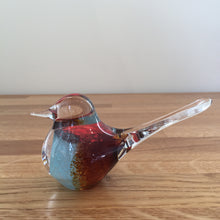 Load image into Gallery viewer, Svaja Basil Bird Brown/Teal Glass Ornament Paperweight