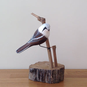 Archipelago Bearded Tit Wood Carving