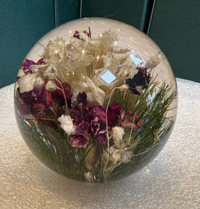 Botanical Mixed Flora Small Paperweight Made With Real Mixed Flora