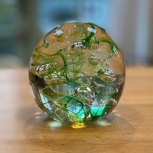 Load image into Gallery viewer, Teign Valley Glass Green Nebula  Paperweight