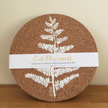 Load image into Gallery viewer, Cork Fern Placemats Set Of 4