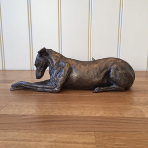 Chester Lurcher Bronze Frith Sculpture By Harriet Dunn