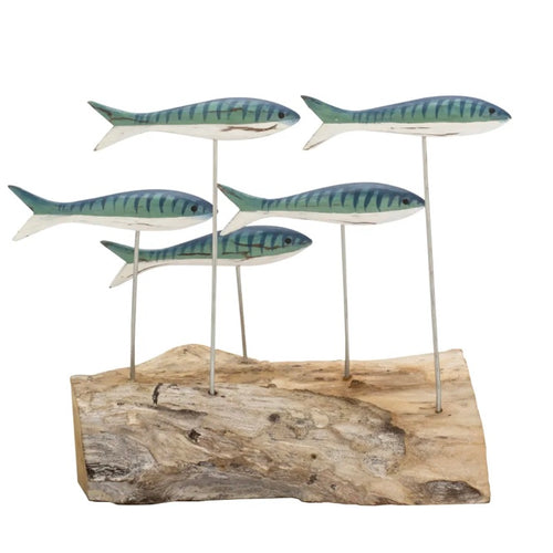 Archipelago Small Mackerel Block N323  Wood Carving Nautical Gift