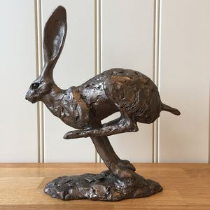 Hurricane Hare Bronze Frith Sculpture By Paul Jenkins
