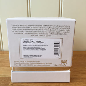 Stoneglow Candles Nature's Gift English Country Garden Natural Wax Gel Candle