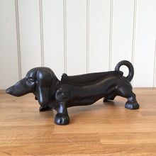 Load image into Gallery viewer, Cast Iron Dachshund Boot Scraper Dog Antique Style 12&quot; 300mm Gift