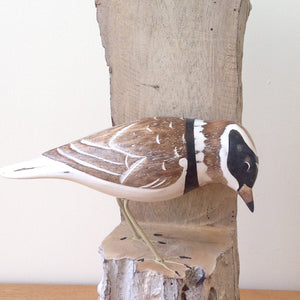 Archipelago Plover On Post Wood Carving