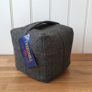 Tweedmill Tweed Square Door Stop - Tweed/Chocolate