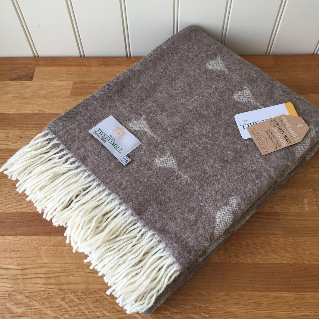 Tweedmill Animal Print Jacquard Throw - Pheasant