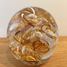 Load image into Gallery viewer, Teign Valley Glass Amber Nebula  Paperweight