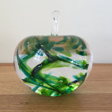 Load image into Gallery viewer, Glass Apple Sculpture Green Paperweight