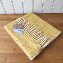 Load image into Gallery viewer, Baby Pram Blanket - Beehive Yellow 100% Pure New Wool