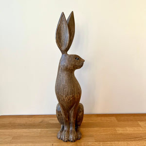 Archipelago Hare Listening Wood Carving