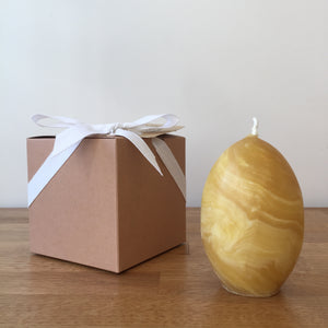 Beeswax Egg Candle Natural Sustainable Country Gift