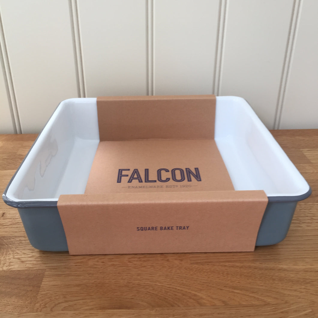 Falcon Enamelware Square Bake Tray Pigeon Grey