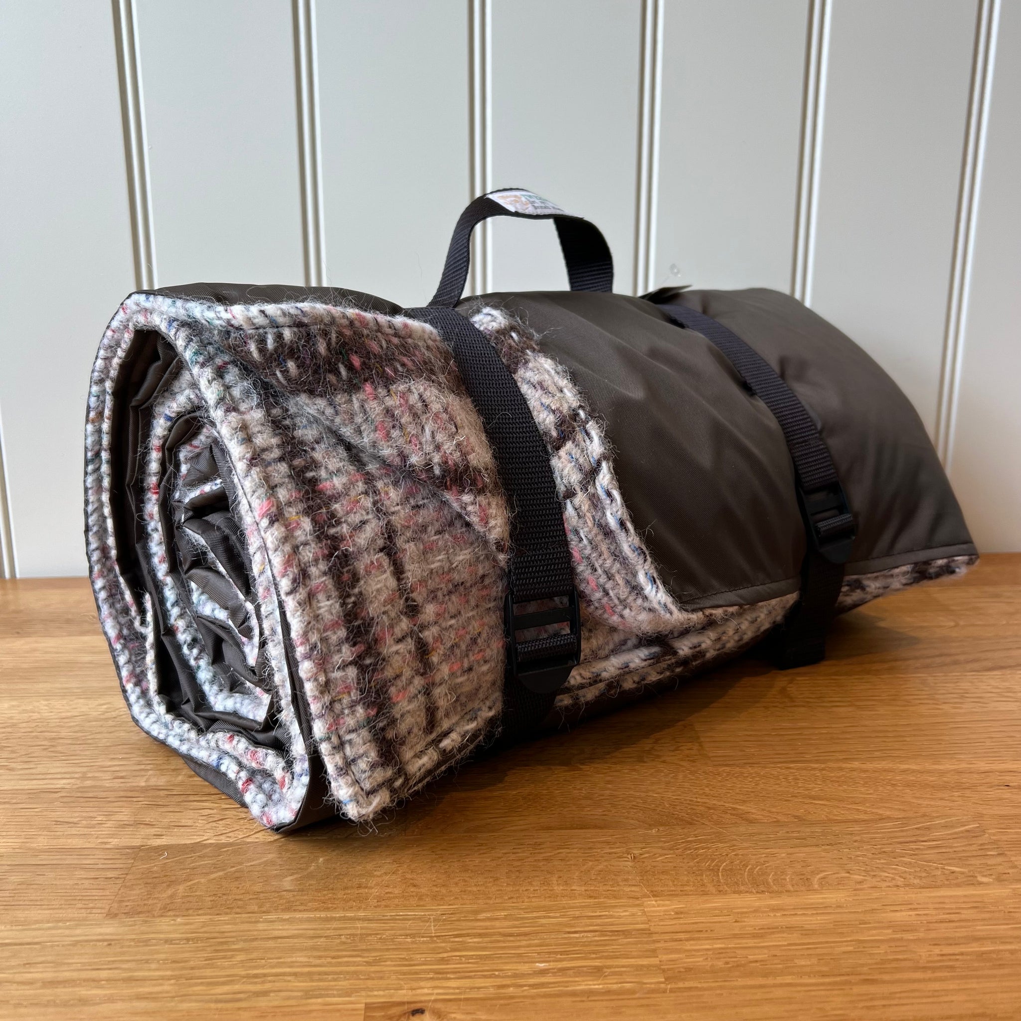 Tweedmill Recycled Picnic Blanket Rug Roll Waterproof Backing Bells Cottage Interiors