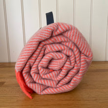Load image into Gallery viewer, Tweedmill Polo Picnic Rug with Waterproof Backing and Carry Strap - Herringbone Flamingo/Grey