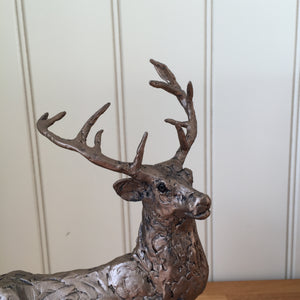 Red Deer - Stag Bronze Frith Sculpture By Thomas Meadows