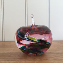 Load image into Gallery viewer, Glass Apple Sculpture Red Mix Paperweight