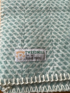 Baby Pram Blanket - Beehive Ocean 100% Pure New Wool