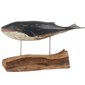 Archipelago Minke Whale Small Wood Carving Nautical Gift