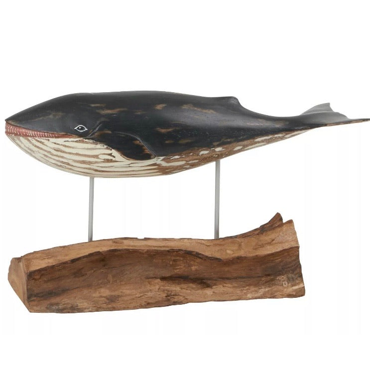 Archipelago Minke Whale Small Wood Carving Nautical Gift