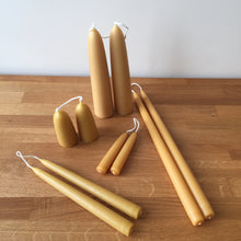 Load image into Gallery viewer, 100% Natural Pure UK Beeswax Stumpie Candles x 1 Pair British Made