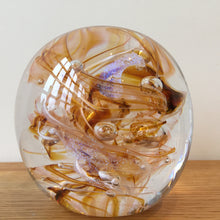 Load image into Gallery viewer, Teign Valley Glass Amber Nebula  Paperweight