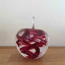 Load image into Gallery viewer, Glass Apple Sculpture Red Paperweight