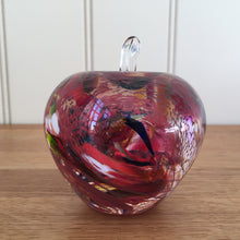 Load image into Gallery viewer, Glass Apple Sculpture Red Mix Paperweight