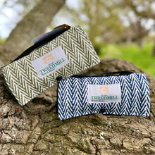 Load image into Gallery viewer, Tweedmill Walker Companion  Picnic Rug Waterproof Backed - Cotton Navy Herringbone