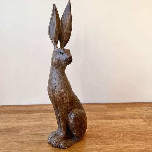 Archipelago Hare Listening Wood Carving