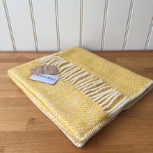 Load image into Gallery viewer, Baby Pram Blanket - Beehive Yellow 100% Pure New Wool