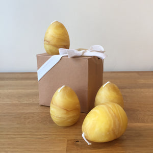 Beeswax Egg Candles Set of 4 Natural Sustainable Country Gift